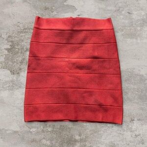bebe coral bandage skirt